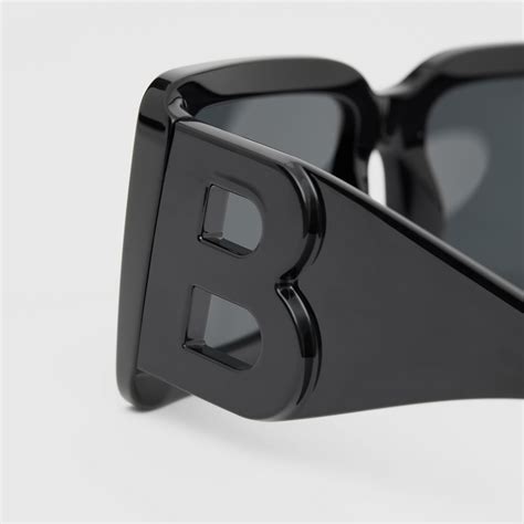 b motif square frame sunglasses burberry|B Motif Square Frame Sunglasses in Black .